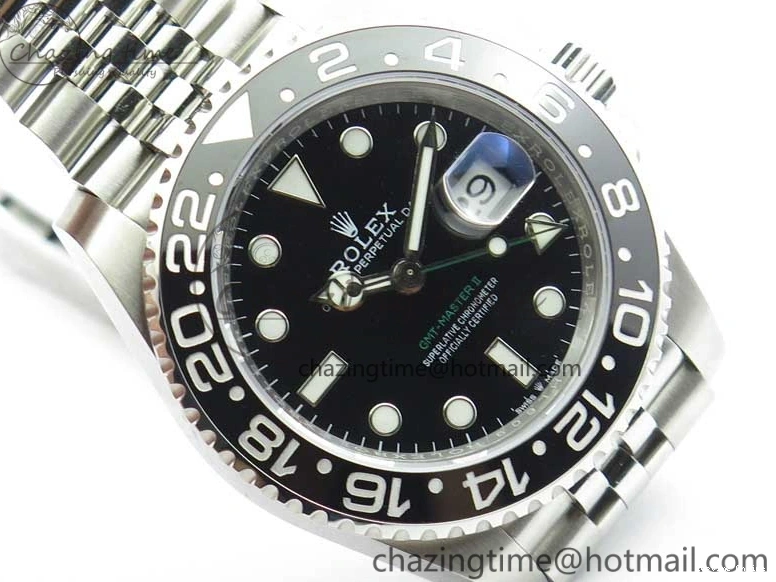 0108 Trendsetting GMT-Master II 116710 LN Black Ceramic 904L D1F 1:1 Best Edition On Jubilee Bracelet SA 2957